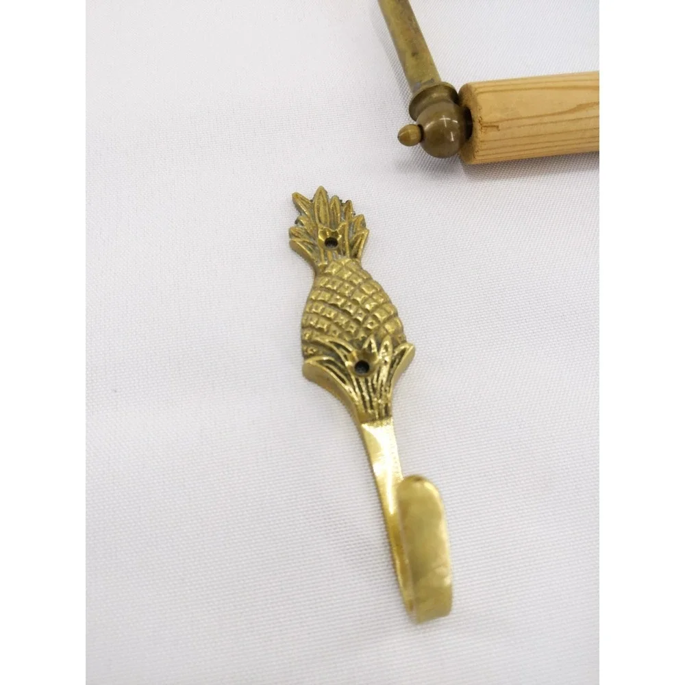 Vintage Brass Pineapple Bathroom Set Towel Ring Toilet Paper Holder Hooks